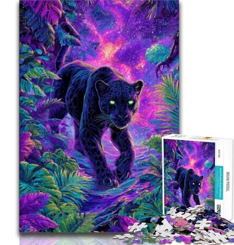 Puzzles für Erwachsene und Jugendliche, Psychedelischer Schwarzer Panther, Lernspiele, Heimdekoration, Lernspiel für Geburtstag, Weihnachten, 50x75cm Puzzles für Erwachsene und Jugendliche, Psychedelischer Schwarzer Panther, Lernspiele, Heimdekoration, Lernspiel für Geburtstag, Weihnachten, 50x75cm von FLKFDOZ