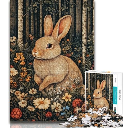 Puzzles für Erwachsene und Jugendliche, Tierkaninchen, anspruchsvolles Spiel und Lernspiel für die ganze Familie zum Geburtstag, Weihnachten, 38x26cm von FLKFDOZ