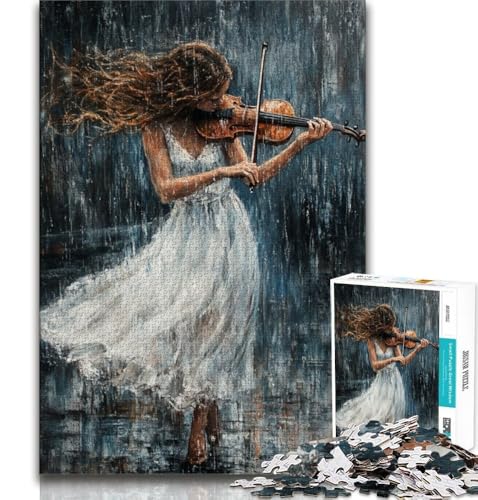 Puzzles für Erwachsene und Jugendliche, Violine Spielen, Ölgemälde, anspruchsvolles Spiel und Familienspiel, Lernspiel für Geburtstag, Weihnachten, 38x52cm Puzzles für Erwachsene und Jugendliche, Violine Spielen, Ölgemälde, anspruchsvolles Spiel und Familienspiel, Lernspiel für Geburtstag, Weihnachten, 38x52cm von FLKFDOZ