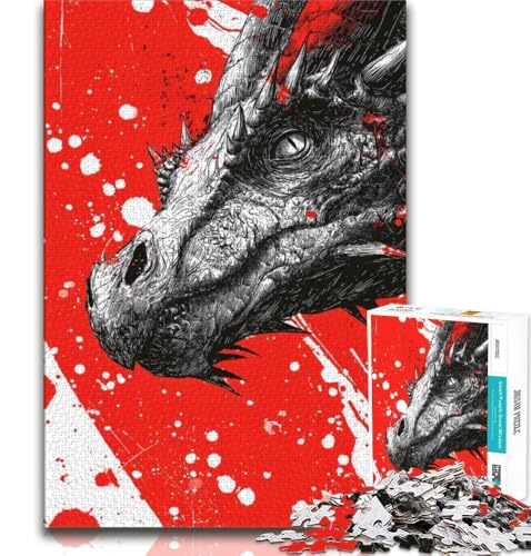 Puzzles für Erwachsene und Jugendliche, geheimnisvoller Drache, Lernspiele, Heimdekoration, Lernspiel für Geburtstag, Weihnachten, 38x52cm von FLKFDOZ