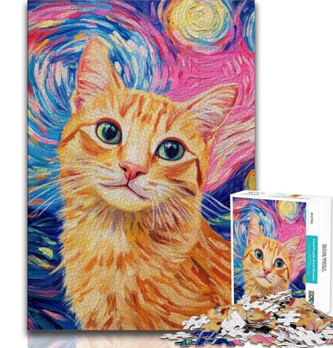 Puzzles für Erwachsene und Jugendliche, lächelnde Katze, Lernspiele, Heimdekoration, Lernspiel für Geburtstag, Weihnachten, 70x100cm Puzzles für Erwachsene und Jugendliche, lächelnde Katze, Lernspiele, Heimdekoration, Lernspiel für Geburtstag, Weihnachten, 70x100cm von FLKFDOZ