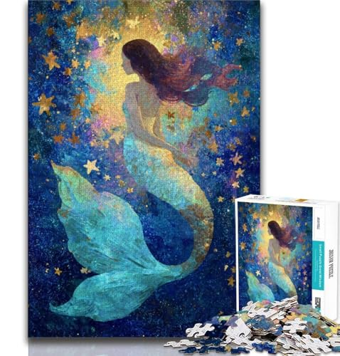 Puzzles für Erwachsene und Jugendliche, schöne Meerjungfrau, Lernspiele, Heimdekoration, Lernspiel für Geburtstag, Weihnachten, 50x75cm Puzzles für Erwachsene und Jugendliche, schöne Meerjungfrau, Lernspiele, Heimdekoration, Lernspiel für Geburtstag, Weihnachten, 50x75cm von FLKFDOZ