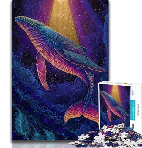 Puzzles für Erwachsene und Jugendliche, spiritueller Wal, anspruchsvolles Spiel und Lernspiel für die ganze Familie zum Geburtstag, Weihnachten, 50x75cm von FLKFDOZ