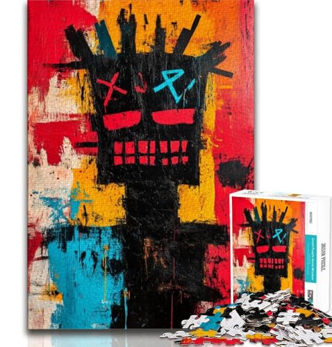 Puzzles für Erwachsene und Jugendliche im Basquiat-Stil, Lernspiele, Heimdekoration, Lernspiel für Geburtstag, Weihnachten, 38x26cm von FLKFDOZ