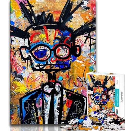Puzzles für Erwachsene und Jugendliche im Basquiat-Stil, anspruchsvolles Spiel und Lernspiel für die ganze Familie zum Geburtstag, Weihnachten, 38x26cm von FLKFDOZ