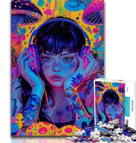 Puzzles für Erwachsene und Teenager, 1000 Teile, Anime-Puzzle, psychedelisches Mädchen, hilft dem Gehirn, süchtig machendes Spielzeug zu trainieren, um Geduld zu fördern, perfekte Dekoration, 50x75cm Puzzles für Erwachsene und Teenager, 1000 Teile, Anime-Puzzle, psychedelisches Mädchen, hilft dem Gehirn, süchtig machendes Spielzeug zu trainieren, um Geduld zu fördern, perfekte Dekoration, 50x75cm von FLKFDOZ