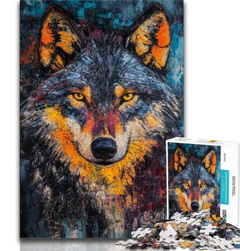 Puzzles für Erwachsene und Teenager, Wolfskunst, tolles Geschenk, ganze Familie, ab 14 Jahren, 38x26cm Puzzles für Erwachsene und Teenager, Wolfskunst, tolles Geschenk, ganze Familie, ab 14 Jahren, 38x26cm von FLKFDOZ