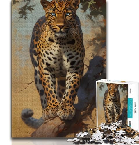 Puzzles für Teenager, 1000 Teile, Afrikanischer Gepard, Lernspielzeug, für die Heimdekoration, für Kinder ab 14 Jahren, 38x26cm von FLKFDOZ