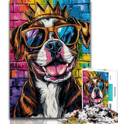 Puzzles für Teenager, 1000 Teile, Boxerhund, Lernspielzeug, für die Heimdekoration ab 14 Jahren, 38x26cm von FLKFDOZ