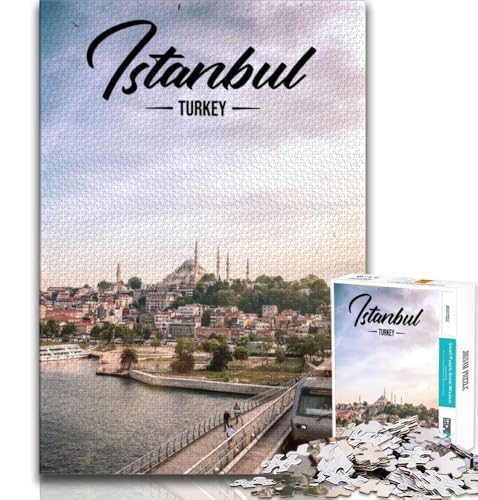 Puzzles für Teenager, 1000 Teile, Istanbul, Lernspielzeug, für die Heimdekoration, für Kinder ab 14 Jahren, 38x26cm von FLKFDOZ