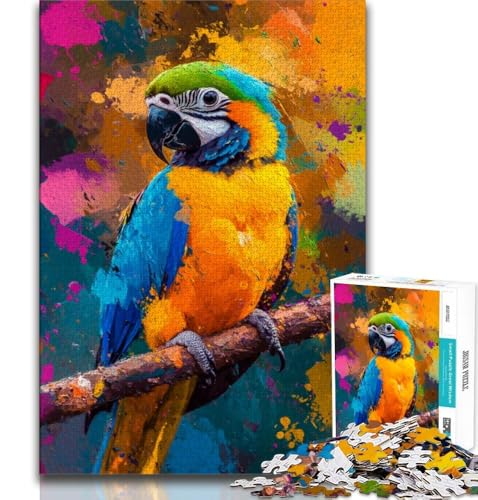 Puzzles für Teenager, 1000 Teile, Papageien-Ölgemälde, pädagogisches Familienspiel, Wanddekoration, einzigartige Geburtstags, 38x52cm Puzzles für Teenager, 1000 Teile, Papageien-Ölgemälde, pädagogisches Familienspiel, Wanddekoration, einzigartige Geburtstags, 38x52cm von FLKFDOZ