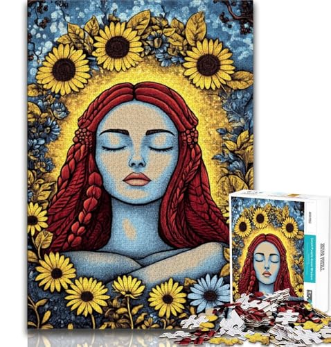Puzzles für Teenager, 1000 Teile, Rosengöttin, Lernspielzeug, für die Heimdekoration, für Kinder ab 14 Jahren, 38x26cm von FLKFDOZ