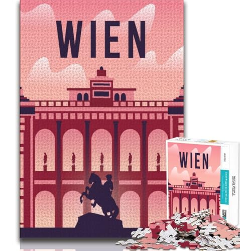 Puzzles für Teenager, 1000 Teile, Wien, Lernspielzeug, für die Heimdekoration, für Kinder ab 14 Jahren, 38x26cm von FLKFDOZ