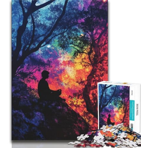 Puzzles für Teenager, 1000-teiliges Puzzle, Galaxie-Wald, Lernspielzeug, für die Heimdekoration ab 14 Jahren, 38x26cm von FLKFDOZ