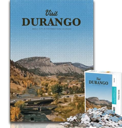 Puzzles für Teenager, 1000-teiliges Puzzle „Visit Durango“, Lernspielzeug, für die Heimdekoration ab 14 Jahren, 38x26cm von FLKFDOZ