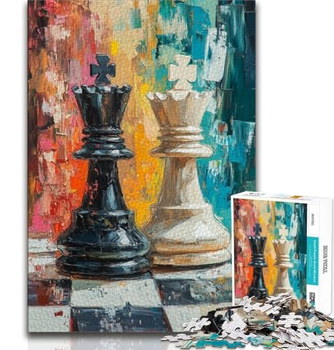 Puzzles für Teenager, Schach-Ölgemälde, helfen dem Gehirn, süchtig machendes Spielzeug zu trainieren, um Geduld zu fördern, Wanddekoration, 38x26cm Puzzles für Teenager, Schach-Ölgemälde, helfen dem Gehirn, süchtig machendes Spielzeug zu trainieren, um Geduld zu fördern, Wanddekoration, 38x26cm von FLKFDOZ