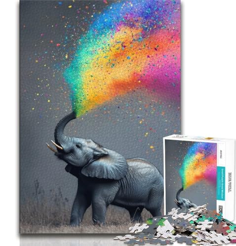 Regenbogen-Rauchelefant, 2000-teiliges Puzzle für Erwachsene und Jugendliche, Quizspiel, Wanddekoration, einzigartige Geburtstags, 70x100cm Regenbogen-Rauchelefant, 2000-teiliges Puzzle für Erwachsene und Jugendliche, Quizspiel, Wanddekoration, einzigartige Geburtstags, 70x100cm von FLKFDOZ