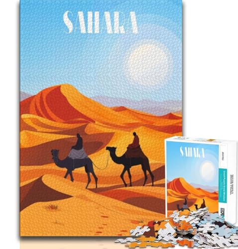 Reise durch die Sahara, Puzzle 1000 Teile für Erwachsene und Jugendliche, anspruchsvolles Spiel, Geschenke für die ganze Familie, 38x26cm Reise durch die Sahara, Puzzle 1000 Teile für Erwachsene und Jugendliche, anspruchsvolles Spiel, Geschenke für die ganze Familie, 38x26cm von FLKFDOZ