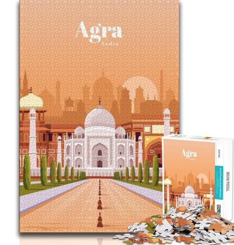 Reise nach Agra, Puzzle für Teenager, 1000 Teile, anspruchsvolles Spiel, Geschenke, ganze Familie, 38x26cm Reise nach Agra, Puzzle für Teenager, 1000 Teile, anspruchsvolles Spiel, Geschenke, ganze Familie, 38x26cm von FLKFDOZ