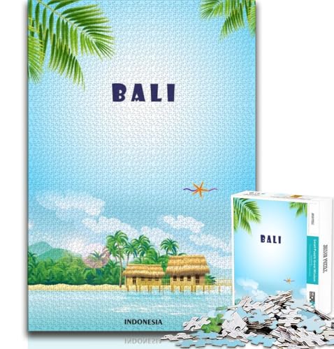 Reise nach Bali, Indonesien, 1000-teiliges Puzzle für Teenager, anspruchsvolles Spiel und Familienspaß mit vollständig ineinandergreifenden, zufällig geformten Teilen, 38x52cm Reise nach Bali, Indonesien, 1000-teiliges Puzzle für Teenager, anspruchsvolles Spiel und Familienspaß mit vollständig ineinandergreifenden, zufällig geformten Teilen, 38x52cm von FLKFDOZ