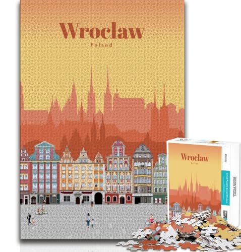 Reise nach Breslau, Puzzle 2000 Teile, für Teenager, Geschenke, Quizspiel, Wanddekoration, einzigartige Geburtstags, 70x100cm von FLKFDOZ