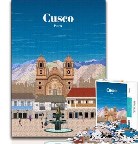 Reise nach Cusco, 1000-teiliges Puzzle für Teenager, anspruchsvolles Spiel und Familienspaß mit vollständig ineinandergreifenden, zufällig geformten Teilen, 50x75cm Reise nach Cusco, 1000-teiliges Puzzle für Teenager, anspruchsvolles Spiel und Familienspaß mit vollständig ineinandergreifenden, zufällig geformten Teilen, 50x75cm von FLKFDOZ