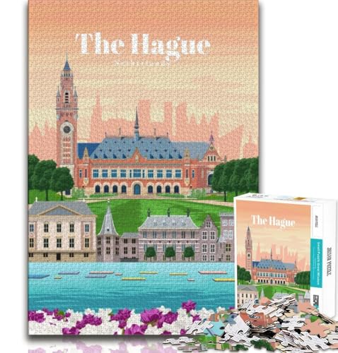 Reise nach Den HAAG, Puzzle 1000 Teile, für Teenager, Geschenke, Quizspiel, Wanddekoration, einzigartige Geburtstags, 38x26cm Reise nach Den HAAG, Puzzle 1000 Teile, für Teenager, Geschenke, Quizspiel, Wanddekoration, einzigartige Geburtstags, 38x26cm von FLKFDOZ