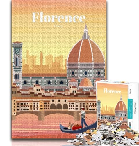 Reise nach Florenz Puzzle 1000 Teile für Erwachsene und Jugendliche, anspruchsvolles Spiel, Geschenke für die ganze Familie, 50x75cm Reise nach Florenz Puzzle 1000 Teile für Erwachsene und Jugendliche, anspruchsvolles Spiel, Geschenke für die ganze Familie, 50x75cm von FLKFDOZ