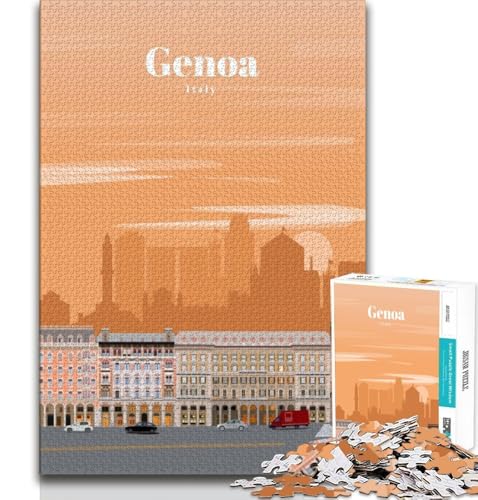 Reise nach Genua, Puzzle für Erwachsene, 2000 Puzzles, anspruchsvolles Spiel und Familienspiel, Wanddekoration, einzigartige Geburtstags, 70x100cm Reise nach Genua, Puzzle für Erwachsene, 2000 Puzzles, anspruchsvolles Spiel und Familienspiel, Wanddekoration, einzigartige Geburtstags, 70x100cm von FLKFDOZ
