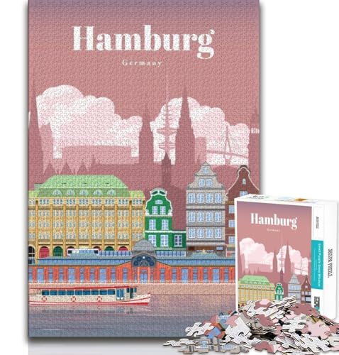 Reise nach Hamburg Puzzles für Erwachsene und Jugendliche, anspruchsvolles Spiel und Familienspiel, ganze Familie, 50x75cm Reise nach Hamburg Puzzles für Erwachsene und Jugendliche, anspruchsvolles Spiel und Familienspiel, ganze Familie, 50x75cm von FLKFDOZ