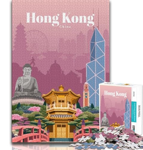 Reise nach Hongkong, Puzzle für Erwachsene, 1000 Teile, anspruchsvolles Spiel und Familienspiel, ganze Familie, 50x75cm Reise nach Hongkong, Puzzle für Erwachsene, 1000 Teile, anspruchsvolles Spiel und Familienspiel, ganze Familie, 50x75cm von FLKFDOZ
