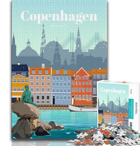 Reise nach Kopenhagen, Puzzle mit 2000 Teilen für Erwachsene, anspruchsvolles Spiel und Familienspaß, ganze Familie, 70x100cm Reise nach Kopenhagen, Puzzle mit 2000 Teilen für Erwachsene, anspruchsvolles Spiel und Familienspaß, ganze Familie, 70x100cm von FLKFDOZ