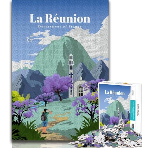 Reise nach La Réunion, Puzzle für Erwachsene, anspruchsvolles Spiel und Familienspaß mit vollständig ineinandergreifenden, zufällig geformten Teilen, 38x52cm Reise nach La Réunion, Puzzle für Erwachsene, anspruchsvolles Spiel und Familienspaß mit vollständig ineinandergreifenden, zufällig geformten Teilen, 38x52cm von FLKFDOZ