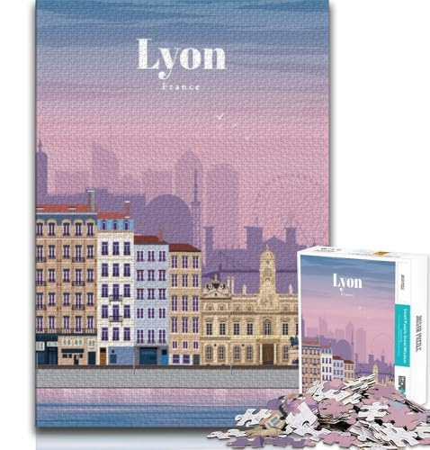 Reise nach Lyon Puzzle 1000 Teile für Erwachsene und Jugendliche, anspruchsvolles Spiel, Geschenke für die ganze Familie, 38x26cm Reise nach Lyon Puzzle 1000 Teile für Erwachsene und Jugendliche, anspruchsvolles Spiel, Geschenke für die ganze Familie, 38x26cm von FLKFDOZ