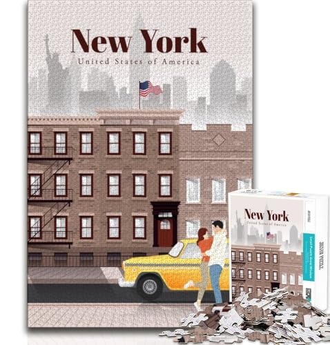 Reise nach NYC, 2000-teiliges Puzzle für Erwachsene, anspruchsvolles Spiel und Familienspiel, Wanddekoration, einzigartige Geburtstags, 70x100cm Reise nach NYC, 2000-teiliges Puzzle für Erwachsene, anspruchsvolles Spiel und Familienspiel, Wanddekoration, einzigartige Geburtstags, 70x100cm von FLKFDOZ
