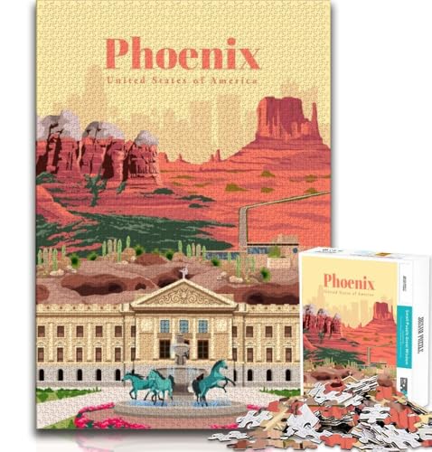 Reise nach Phoenix, 1000-teiliges Puzzle für Erwachsene, anspruchsvolles Spiel und Familienspiel, Wanddekoration, einzigartige Geburtstags, 38x52cm Reise nach Phoenix, 1000-teiliges Puzzle für Erwachsene, anspruchsvolles Spiel und Familienspiel, Wanddekoration, einzigartige Geburtstags, 38x52cm von FLKFDOZ