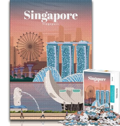 Reise-nach-Singapur-Puzzles für Erwachsene und Jugendliche, anspruchsvolles Spiel und Familienspiel, ganze Familie, 38x52cm Reise-nach-Singapur-Puzzles für Erwachsene und Jugendliche, anspruchsvolles Spiel und Familienspiel, ganze Familie, 38x52cm von FLKFDOZ