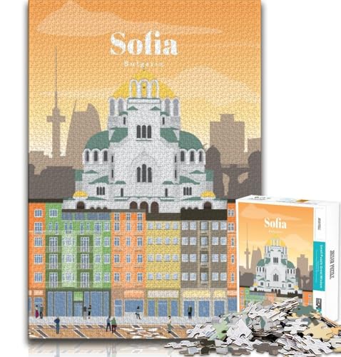 Reise nach Sofia, 1000-teiliges Puzzle für Erwachsene und Jugendliche, Lernspielzeug, ganze Familie, 50x75cm von FLKFDOZ