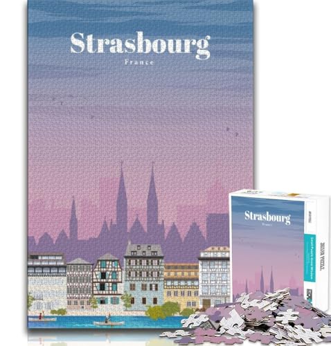 Reise nach Straßburg, Puzzle 2000 Teile für Teenager, Geschenke, Quizspiel, Wanddekoration, einzigartige Geburtstags, 70x100cm Reise nach Straßburg, Puzzle 2000 Teile für Teenager, Geschenke, Quizspiel, Wanddekoration, einzigartige Geburtstags, 70x100cm von FLKFDOZ