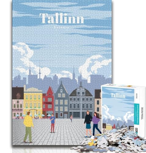 Reise nach Tallinn, Puzzle für Teenager, 1000, anspruchsvolles Spiel und Familienspaß mit vollständig ineinandergreifenden, zufällig geformten Teilen, 50x75cm Reise nach Tallinn, Puzzle für Teenager, 1000, anspruchsvolles Spiel und Familienspaß mit vollständig ineinandergreifenden, zufällig geformten Teilen, 50x75cm von FLKFDOZ