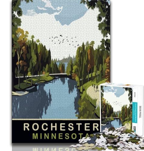 Rochester Park Minnesota Puzzle 2000 Teile für Teenager Geschenke, Quizspiel Wanddekoration Einzigartige Geburtstags 70x100cm von FLKFDOZ