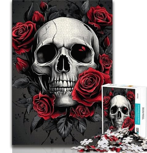 Rosenschädel-Puzzle, 1000 Teile, für Erwachsene und Jugendliche, Quizspiel, Wanddekoration, einzigartige Geburtstags, 38x26cm Rosenschädel-Puzzle, 1000 Teile, für Erwachsene und Jugendliche, Quizspiel, Wanddekoration, einzigartige Geburtstags, 38x26cm von FLKFDOZ