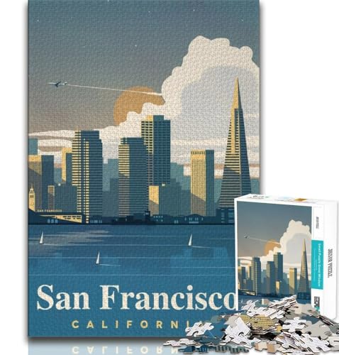 San Francisco Puzzle 1000 Teile für Teenager-Geschenke, Quizspiel, Wanddekoration, einzigartige Geburtstags, 38x52cm San Francisco Puzzle 1000 Teile für Teenager-Geschenke, Quizspiel, Wanddekoration, einzigartige Geburtstags, 38x52cm von FLKFDOZ