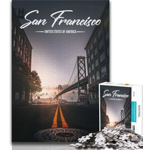 San Francisco Puzzles für Teenager 2000, Lernspielzeug, Familienspiele mit passendem Poster und Quizblatt, 70x100cm San Francisco Puzzles für Teenager 2000, Lernspielzeug, Familienspiele mit passendem Poster und Quizblatt, 70x100cm von FLKFDOZ