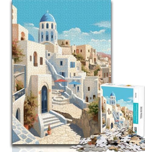 Santorini Griechenland Reise-Puzzle für Erwachsene, 1000 Teile, anspruchsvolles Spiel und Familienspiel, ganze Familie, 38x52cm Santorini Griechenland Reise-Puzzle für Erwachsene, 1000 Teile, anspruchsvolles Spiel und Familienspiel, ganze Familie, 38x52cm von FLKFDOZ