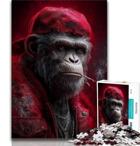Schimpansen-Puzzle 1000 Teile für Teenager-Geschenke, Spielzeug, Lernspiele, Stressabbau, tolle Geschenke und Spielzeuge, 38x52cm Schimpansen-Puzzle 1000 Teile für Teenager-Geschenke, Spielzeug, Lernspiele, Stressabbau, tolle Geschenke und Spielzeuge, 38x52cm von FLKFDOZ