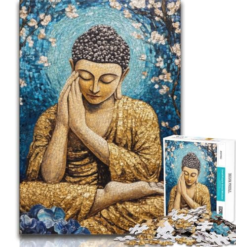 Schlafender Buddha, Kunstpuzzle, 1000 Teile, für Teenager, anspruchsvoll zu vervollständigen, Aber lustig und humorvoll, einzigartige Heimdekoration und Geschenke, 50x75cm Schlafender Buddha, Kunstpuzzle, 1000 Teile, für Teenager, anspruchsvoll zu vervollständigen, Aber lustig und humorvoll, einzigartige Heimdekoration und Geschenke, 50x75cm von FLKFDOZ