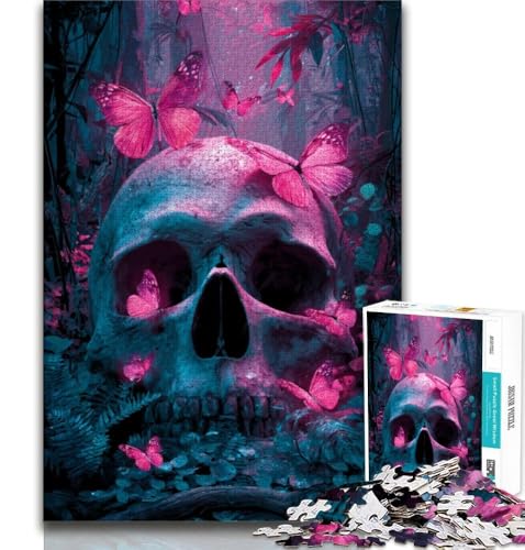 Schmetterlings- und Totenkopf-Puzzle für Erwachsene, 1000-teiliges Puzzle, Denkspiel, Wanddekoration, einzigartige Geburtstags, 38x52cm Schmetterlings- und Totenkopf-Puzzle für Erwachsene, 1000-teiliges Puzzle, Denkspiel, Wanddekoration, einzigartige Geburtstags, 38x52cm von FLKFDOZ
