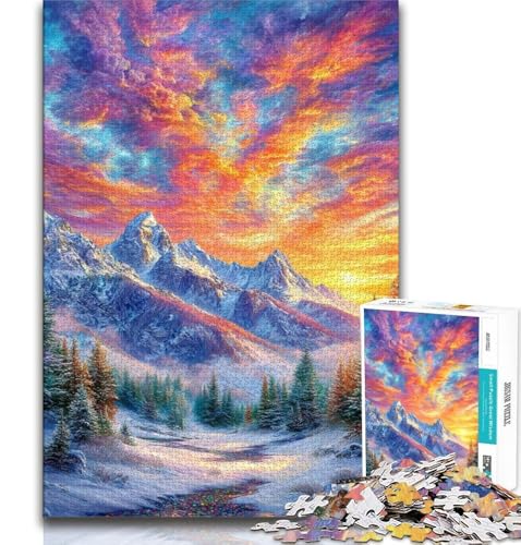 Schneebedeckte Berge, 1000-teiliges Puzzle für Erwachsene und Jugendliche, Lernspielzeug, Familienspiele, Geburtstagsgeschenk, Geschenke, 38x26cm Schneebedeckte Berge, 1000-teiliges Puzzle für Erwachsene und Jugendliche, Lernspielzeug, Familienspiele, Geburtstagsgeschenk, Geschenke, 38x26cm von FLKFDOZ