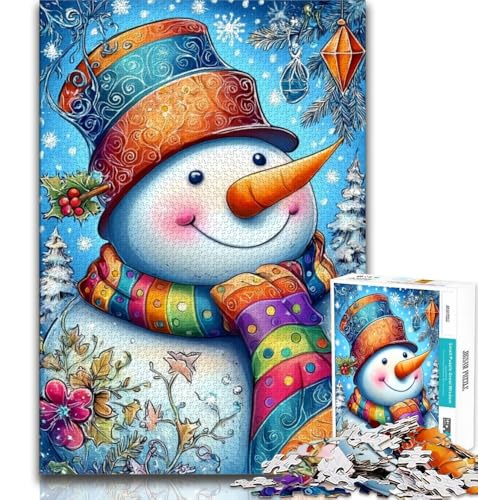 Schneemann-Puzzle für Erwachsene, 1000 Teile, hilft dem Gehirn, süchtig machendes Spielzeug zu trainieren, um Geduld zu fördern, EIN Kunstwerk, 38x26cm Schneemann-Puzzle für Erwachsene, 1000 Teile, hilft dem Gehirn, süchtig machendes Spielzeug zu trainieren, um Geduld zu fördern, EIN Kunstwerk, 38x26cm von FLKFDOZ